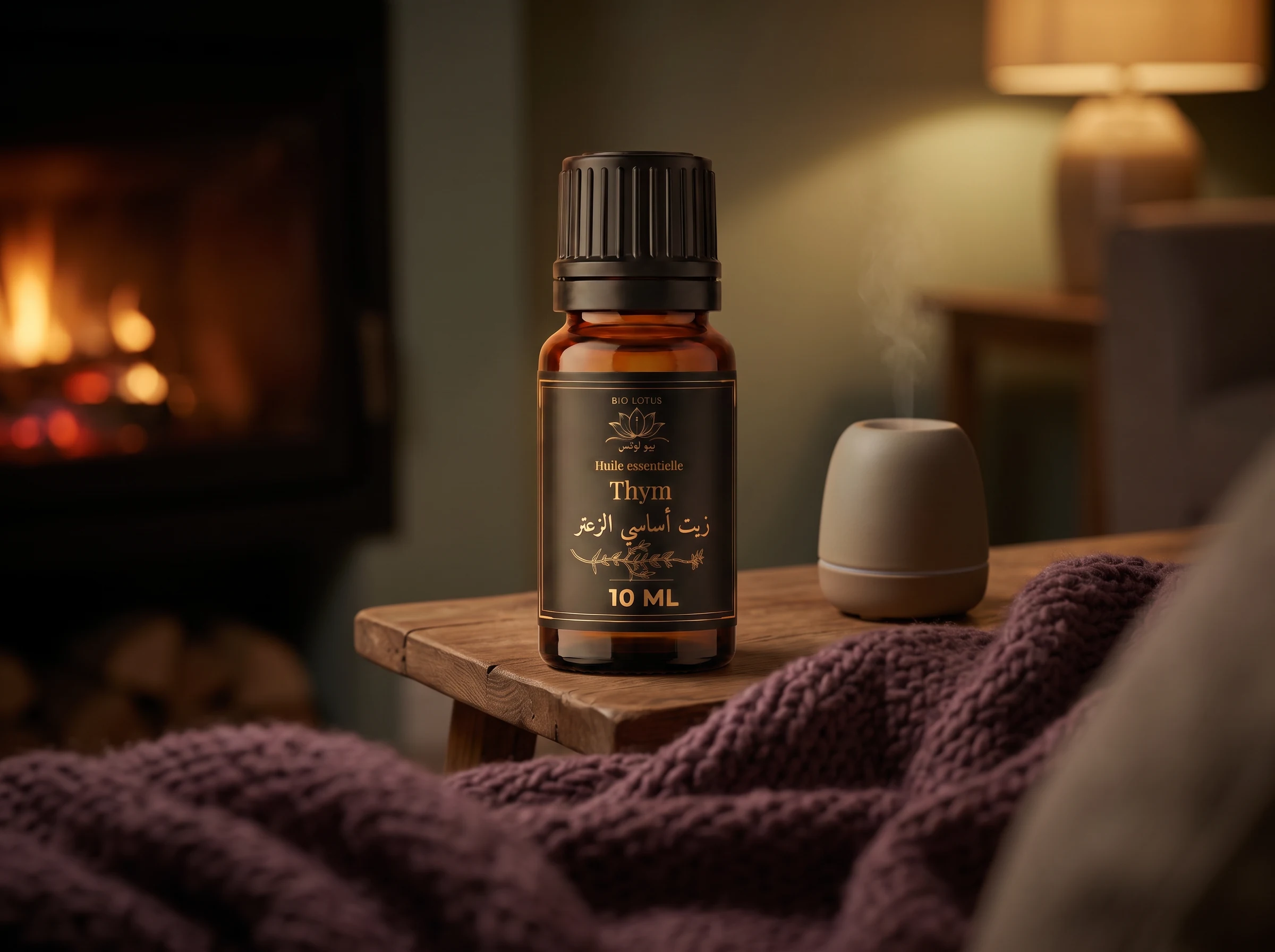 نشر زيت الزعتر العطري لأجواء شتوية دافئة في الصالون